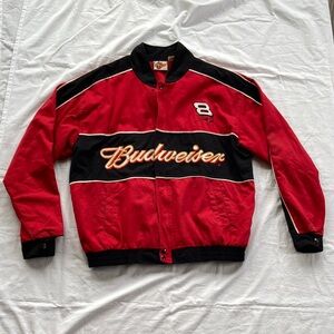 Vintage Budweiser Dale Earnhardt Jr Red & Black Racing Jacket Men’s XL